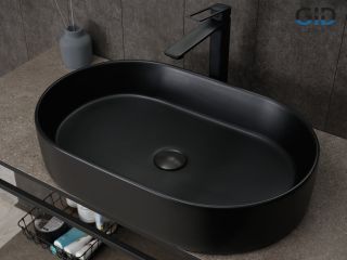 Раковина Gid Bm1479 53354 накладная черная матовая 61x38.5x12